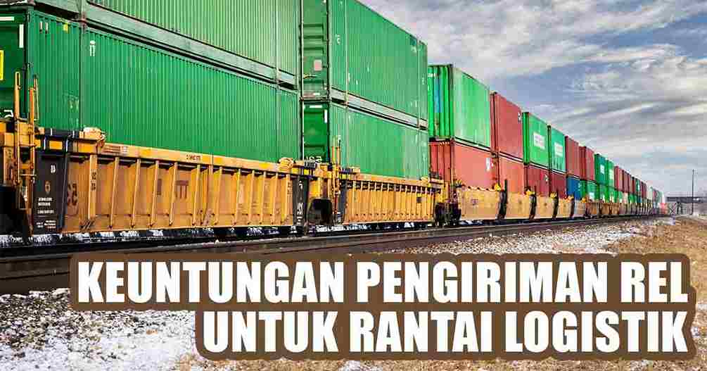 Ilustrasi pengiriman kargo via jalur kereta api