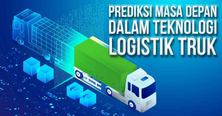 Ilustrasi truk hijau di masa depan