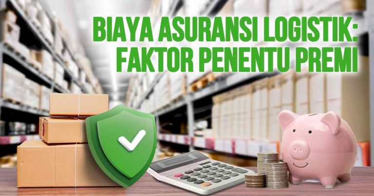 Barang dengan persia di depannya dan kalkulator di sampingnya sebagai ilustrasi Biaya Asuransi Logistik.